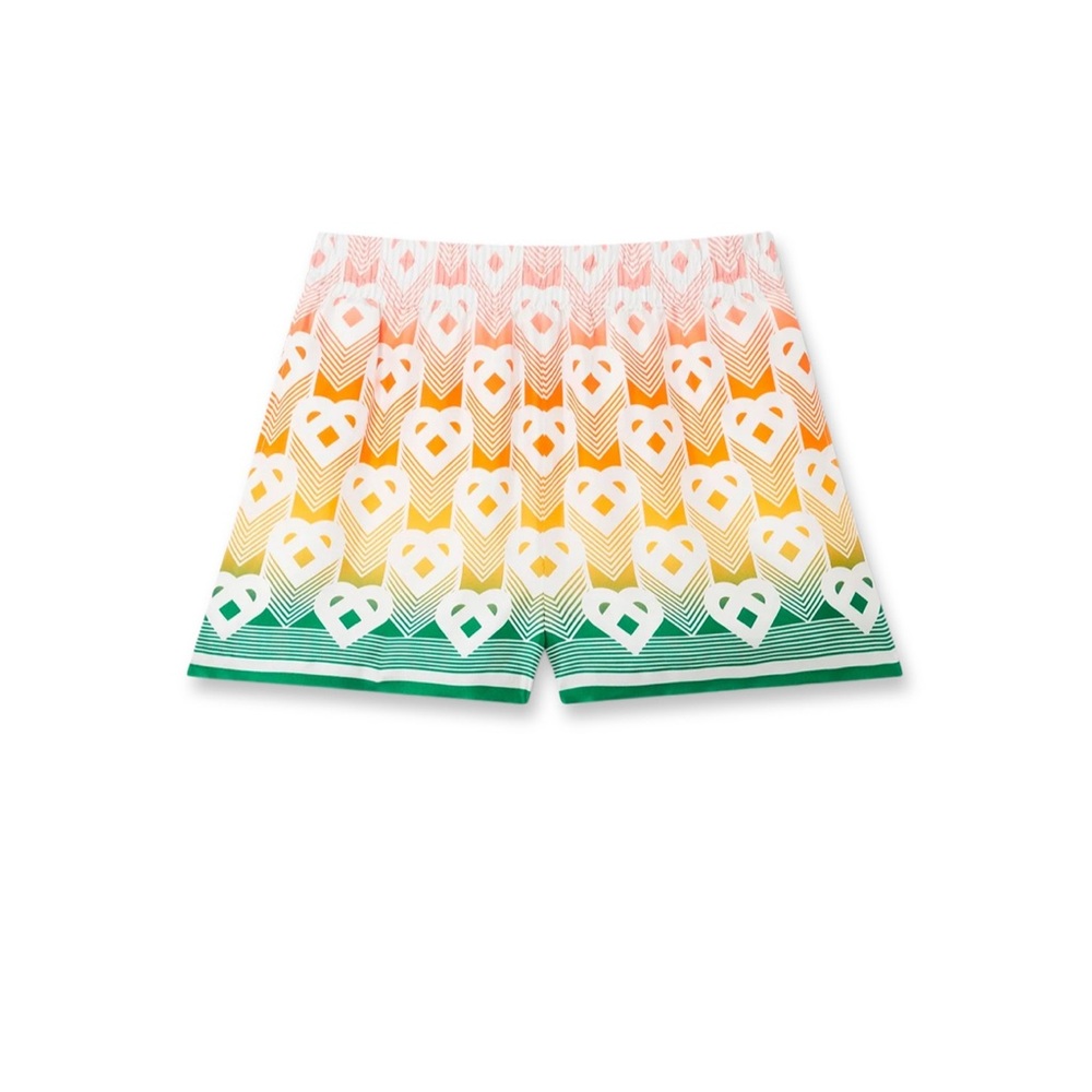 Stylish High Waist Women's Shorts with Heart Pattern